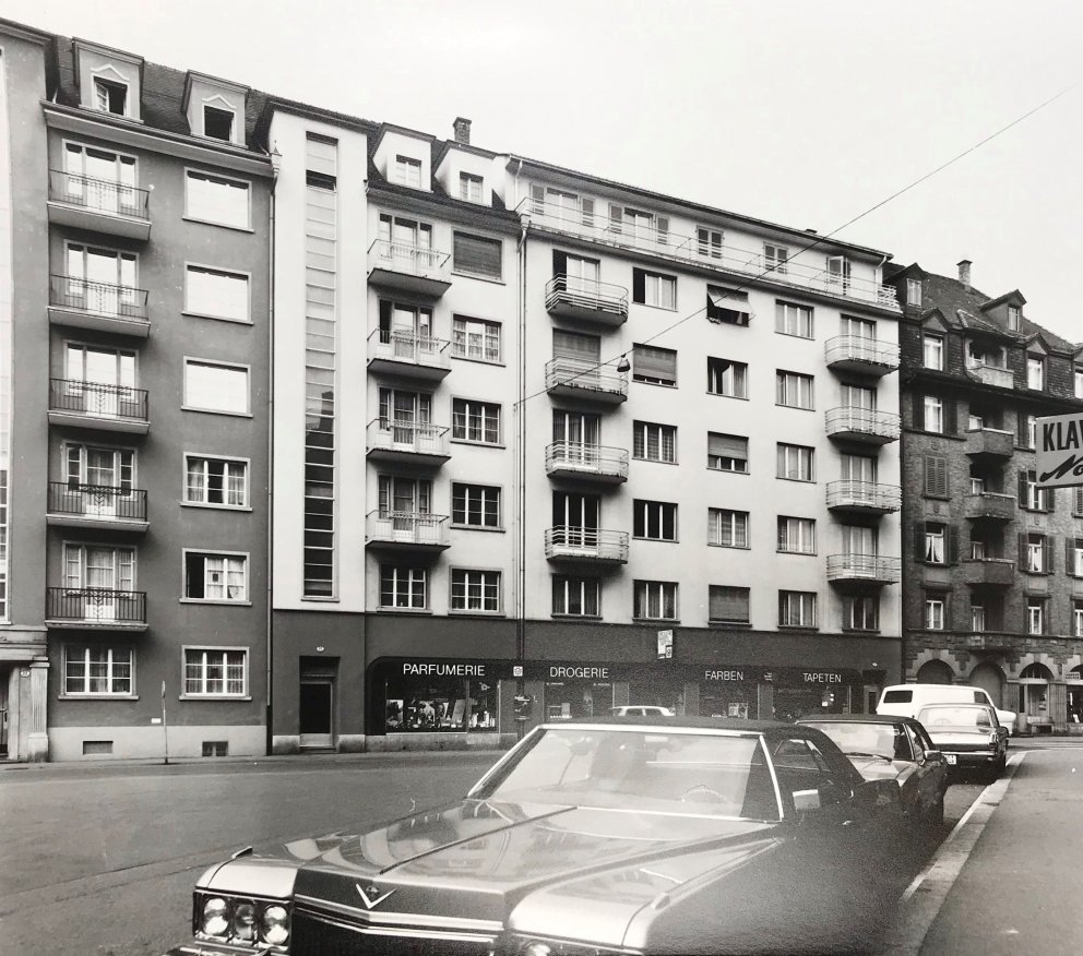 Geschichte Gehrig Moosstrasse Fasadenansicht 1979